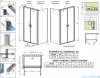 Radaway Nes Black DWD+S kabina 90x100cm czarny mat/szkło przejrzyste 10034090-54-01/10040100-54-01